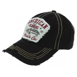 American Classic Cotton Strapback Cap Black - Kbthos