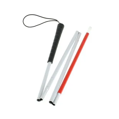 White Folding Guide Cane for Visually Impaired - Fayet - Traclet Hat Shop Reference: 1466 | Traclet Hat Shop