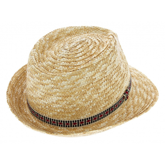 Natural Straw Pachuca Trilby Hat - Traclet