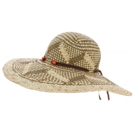 Banderia Summer Sun Hat Two-Tone Natural Straw - Traclet
