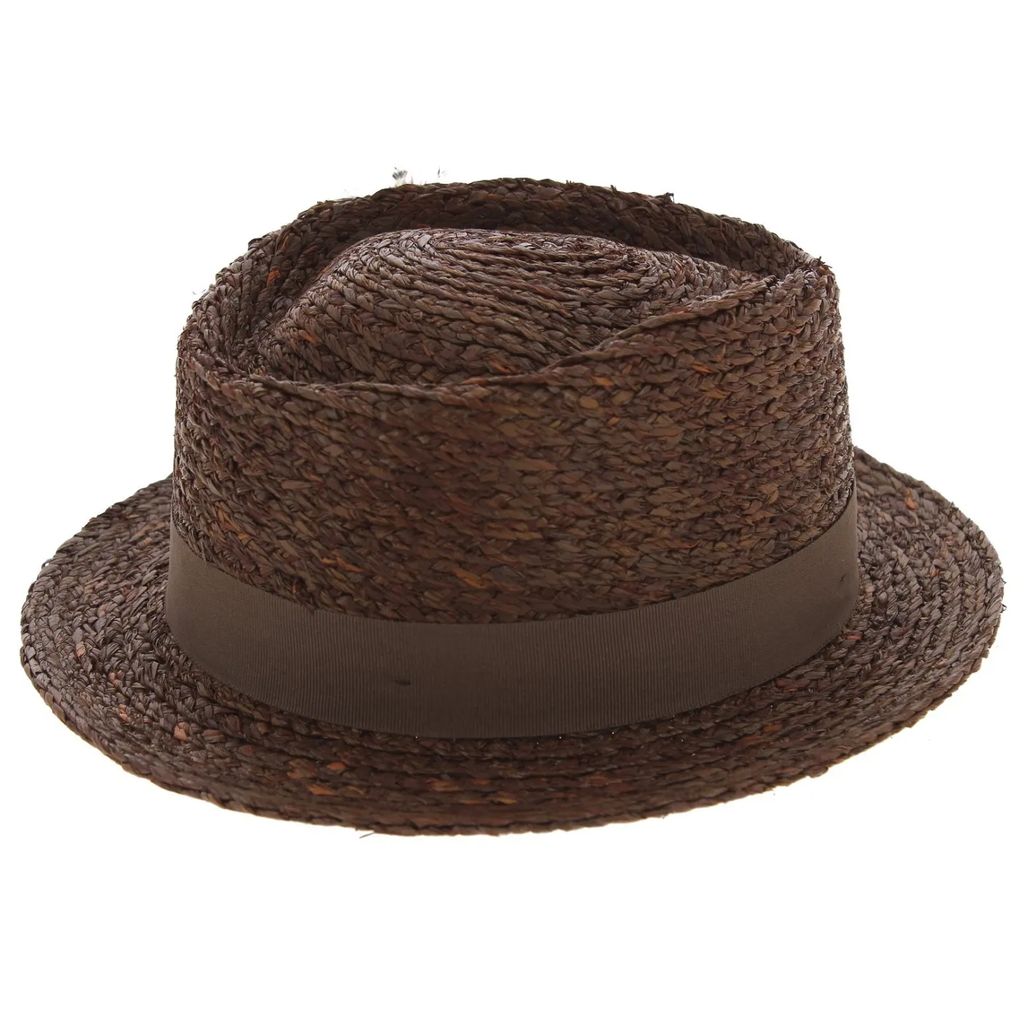 Chapeau Fédora Arbor Raphia Marron - Brixton Reference : 2589 | Chapellerie Traclet