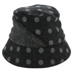 Anthracite Wool Tinker Bucket Hat with Fleece Lining - Mtm