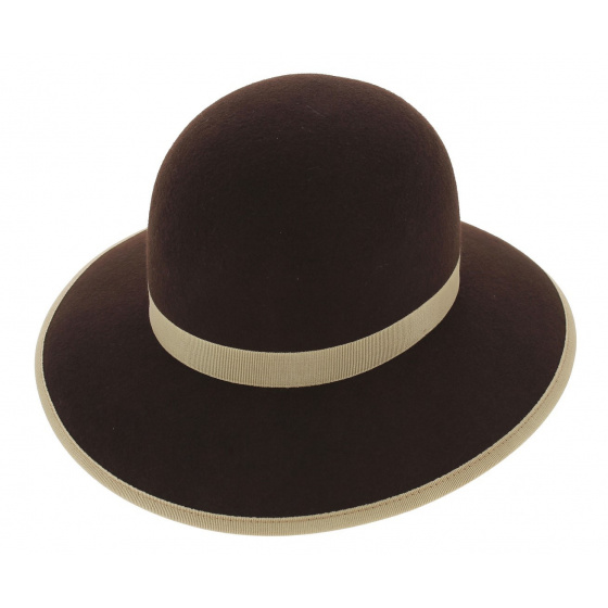 Audrey Wool Felt Wide-Brimmed Hat - Traclet