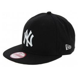 Yankees Of NY Cotton Black & White Snapback Cap - New Era
