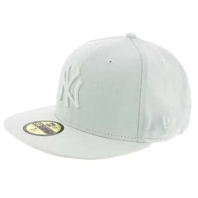 Fitted Cap Basics 59 Fifty Yankees NY White - New Era Reference: 6485 | Traclet Hat Shop
