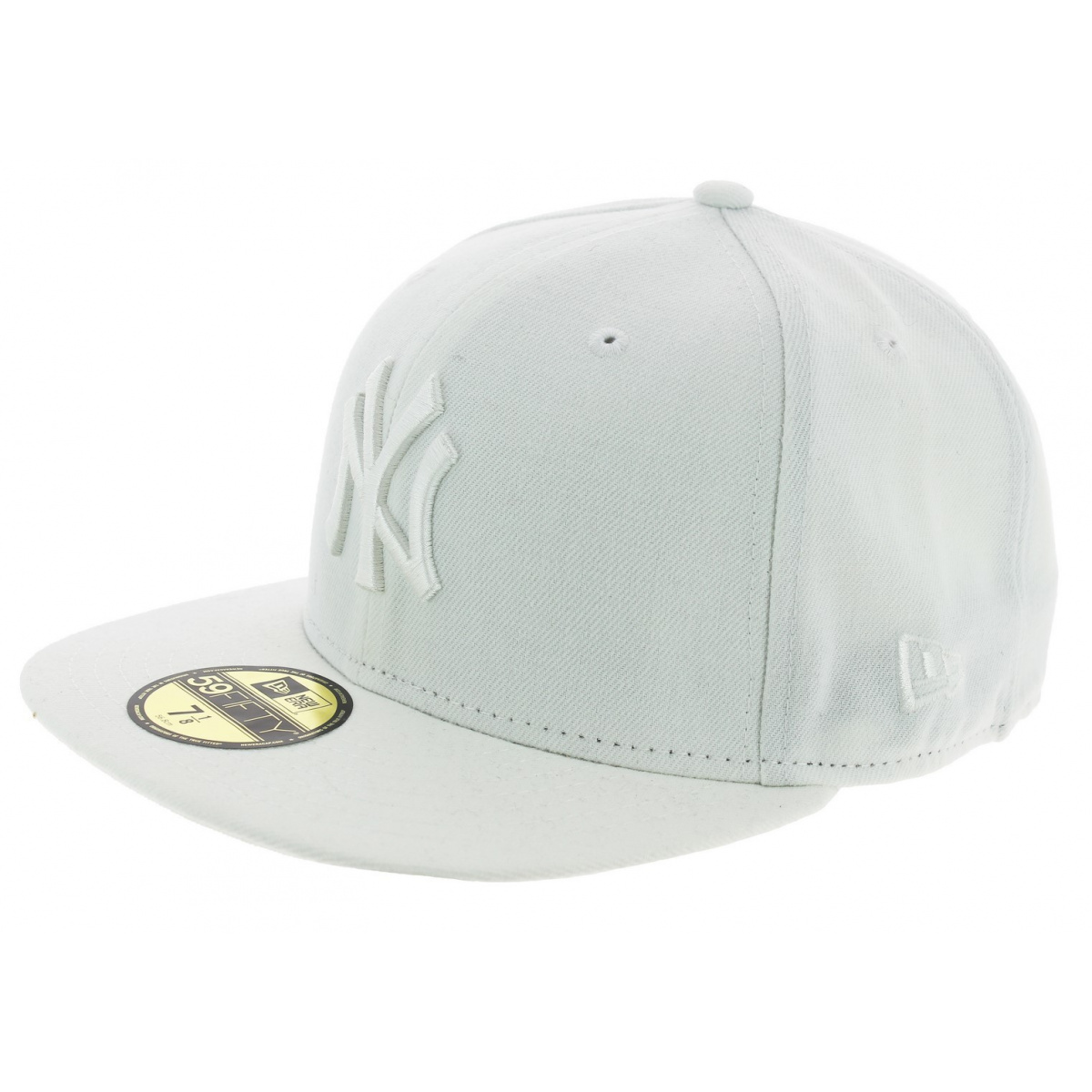 Cap Fitted Basics 59 Fifty Yankees NY White New Era Reference 6485 Chapellerie Traclet