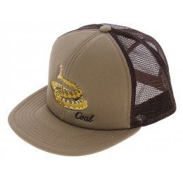 The Wilds Cotton Trucker Cap Beige & Brown - Coal