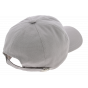 Akil Strapback Baseball Cap Light Grey Linen