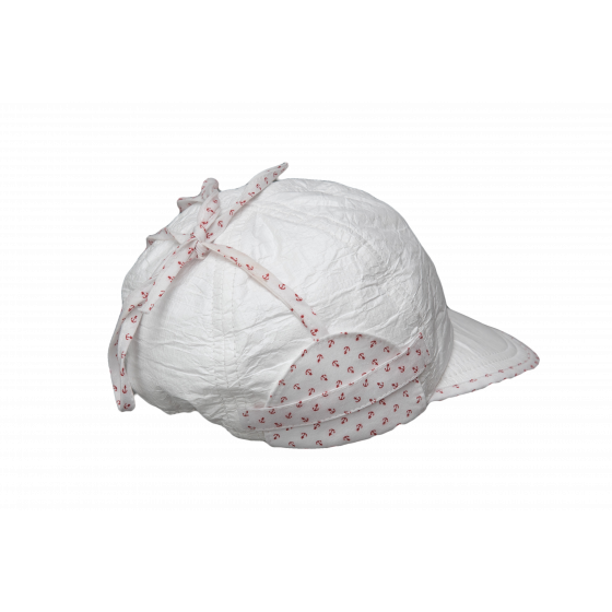 Casquette Bébé « Chloé » Protège-oreilles Anti-UV Rouge - Soway Casquette Bébé « Chloé » Protège-oreilles Anti-UV Rouge - Soway