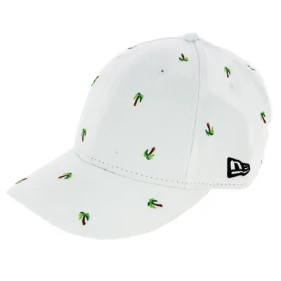 Casquette Baseball Fitted Palmtree Coton Blanc - New Era  Reference : 1038 | Chapellerie Traclet