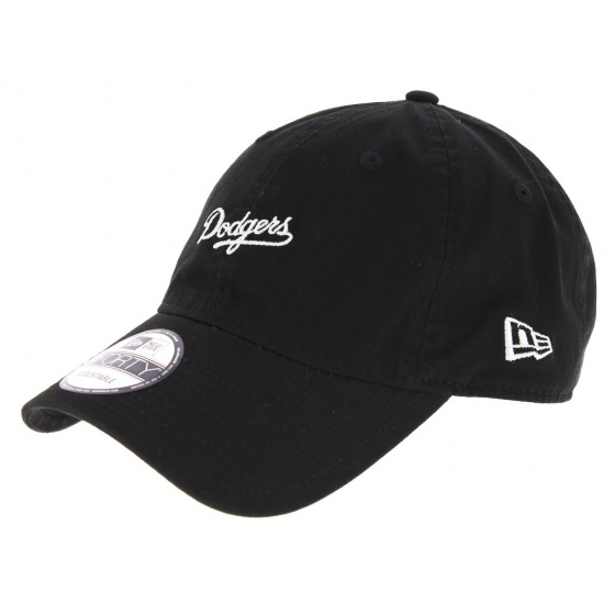 Black Cotton LA Dodgers Strapback Cap - New Era