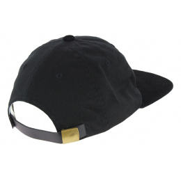 Huf - Black Cotton 6 Panel Script Strapback Cap