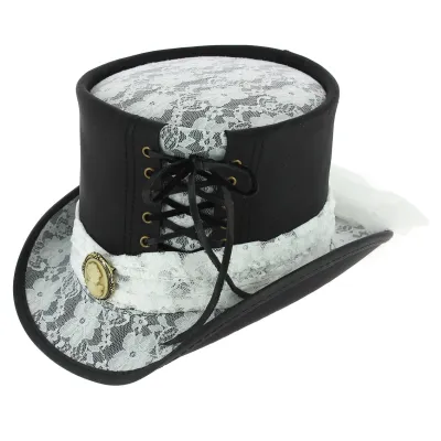 Chapeau Haut de Forme Havisham Cuir Noir - Head'n Home Reference : 5369 | Chapellerie Traclet