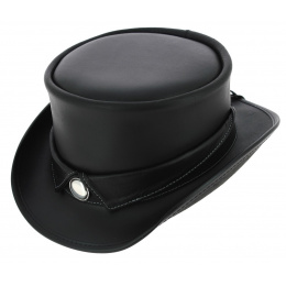 Marlow Leather Half Top Hat Black - Head'N Home