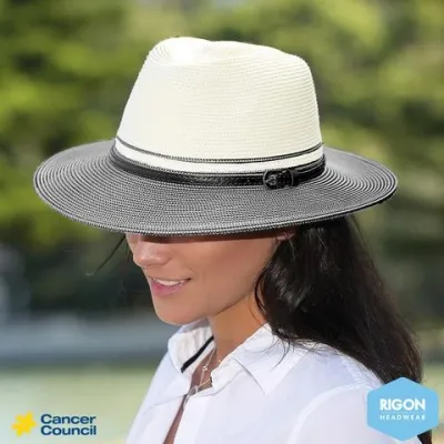 Chapeau Traveller Héritage Bicolore Blanc / Noir - Rigon Headwear Reference : 7507 | Chapellerie Traclet