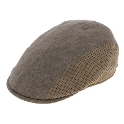Casquette Plate Shabby Chic Lin & Coton Gris - Marone Reference : 1837 | Chapellerie Traclet