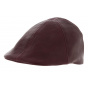 Plum Leather Invecchiata Curved Cap - Traclet