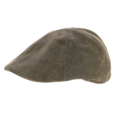 Invecchiata Aged Leather Flat Cap - Traclet Reference: 3893 | Traclet Hat Shop