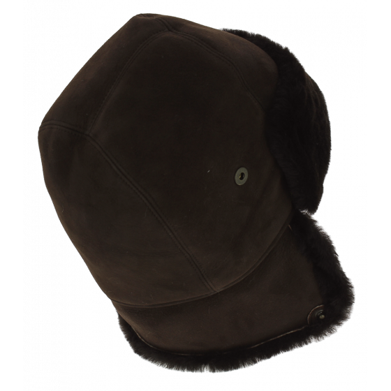 Brown Sheepskin Cossack Hat / Ushanka - Traclet