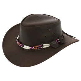 Indiana Traveller Hat Brown Leather - Aussie Apparel