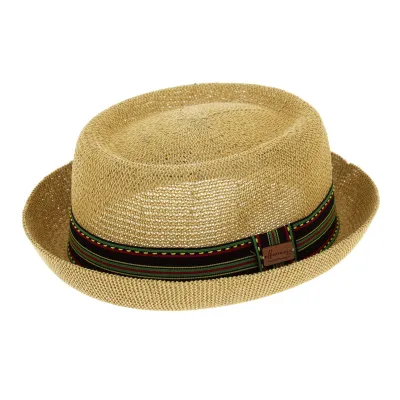 PorkPie Hat Don Gringo Natural Paper Straw - Herman Headwear Reference: 695 | Traclet Hat Shop