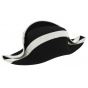 Second Empire Prefect Style Bicorn Hat Wool Felt