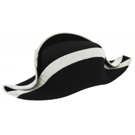 Chapeau Bicorne Style Préfet du Second Empire Feutre Laine Chapeau Bicorne Style Préfet du Second Empire Feutre Laine