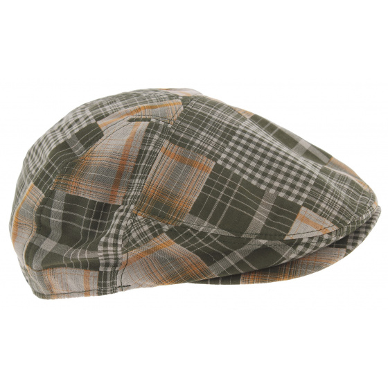 Casquette Plate Brit Coton Vert & Beige - Aussie Apparel Casquette Plate Brit Coton Vert & Beige - Aussie Apparel