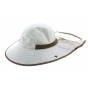 Beige High Protection Neck Cover Hat - Soway