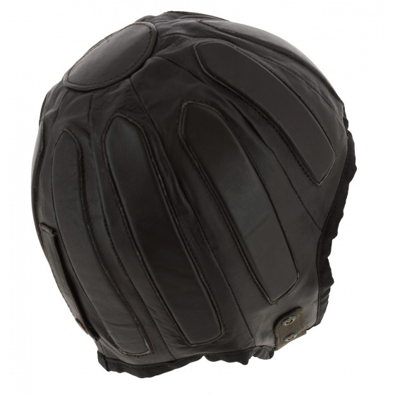 Brown Leather Automobile Helmet - Aussie Apparel