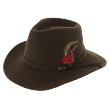 Chapeau Traveller Riverhat Feutre Laine Marron - Hatland Reference : 6167 | Chapellerie Traclet