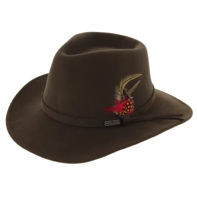 Chapeau Traveller Riverhat Feutre Laine Marron - Hatland Reference : 6167 | Chapellerie Traclet