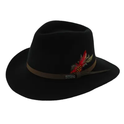 Chapeau Traveller Riverhat Feutre Laine Noir - Hatland Reference : 2997 | Chapellerie Traclet