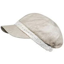 Casquette gavroche Liberty coton beige Reference : 3728 | Chapellerie Traclet