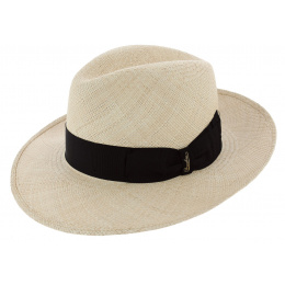 Borsalino NewMan Panama Natural Fedora Hat