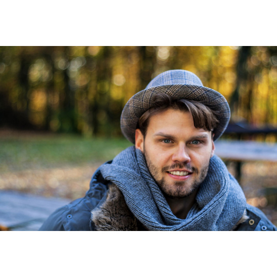 Checked Trilby / Pork Pie hat - Traclet