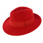Waterproof Wool Felt Fedora Hat Vanador Red - Traclet