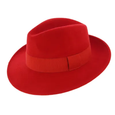 Waterproof Wool Felt Fedora Hat Vanador Red - Traclet Reference: 890 | Traclet Hat Shop