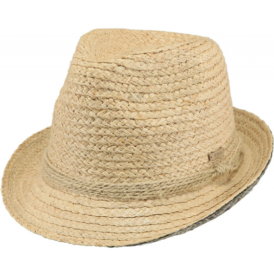 Natural Straw ZAPLIN Trilby Hat - Barts