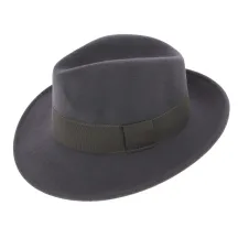 Waterproof Wool Felt Fedora Hat Vanador Anthracite - Traclet Reference: 7252 | Traclet Hat Shop
