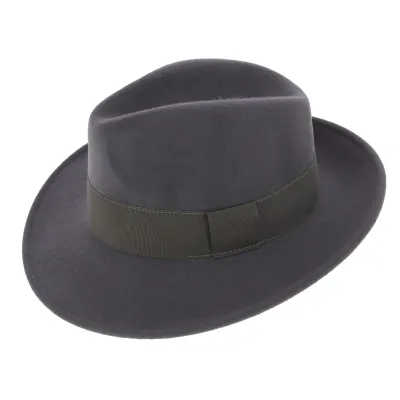 Waterproof Wool Felt Fedora Hat Vanador Anthracite - Traclet Reference: 7252 | Traclet Hat Shop