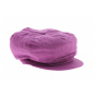 Fuchsia linen newsboy Liberty cap