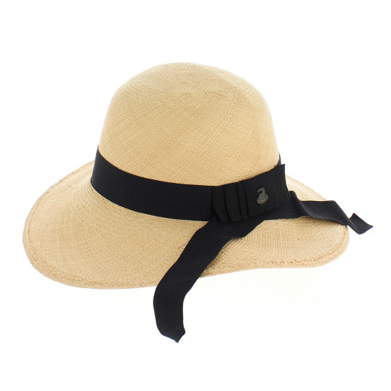 Capeline Panama Naturel ruban noir Capeline Panama Naturel ruban noir