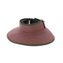 Capeline paille sans fond rose- chapeau femme Reference : 7528 | Chapellerie Traclet
