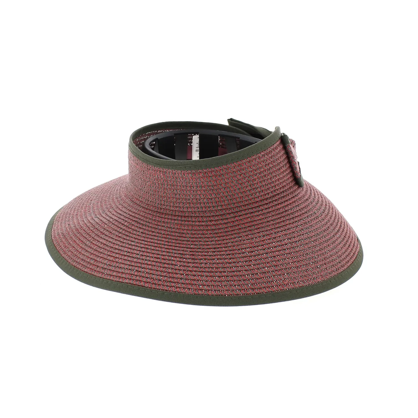 Capeline paille sans fond rose- chapeau femme Reference : 7528 | Chapellerie Traclet