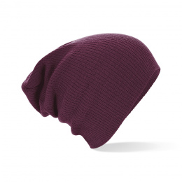 Bonnet grey mel bordeaux