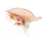 Haute Couture Millinery Hemp Hat Peach - Eugenia Jiménez