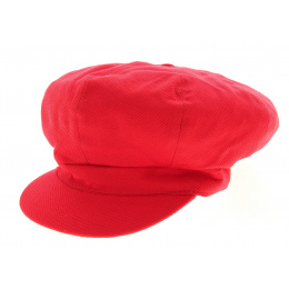 Summer gavroche cap - Red Pink