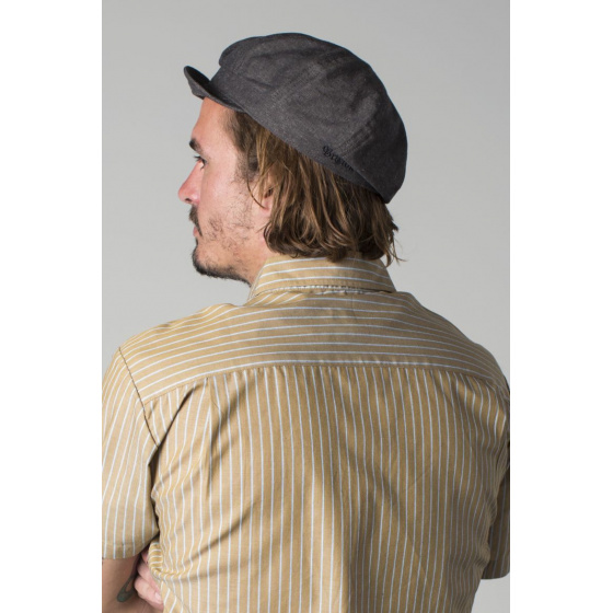 Thirsty Newsboy Cap Washed Black Cotton - Brixton Thirsty Newsboy Cap Washed Black Cotton - Brixton