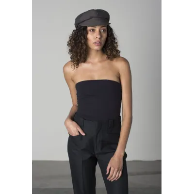 Casquette Gavroche Thirsty Coton Noir Délavé - Brixton Reference : 4930 | Chapellerie Traclet